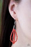 Brazilian Brilliance - Orange Seed Bead Necklace - Box 4 - Orange
