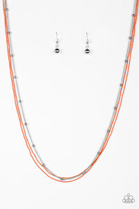 Colorfully Chic - Orange Necklace - Box 6 - Orange