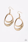 Follow The Beaten Path - Gold Earrings