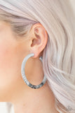 Miami Minimalist - White Hoop Earring