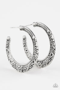 Rumba Rendezvous - Silver Hoop Earring