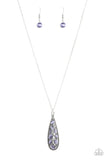 Teardrop Treasure - Purple Necklace - Box 4 - Purple