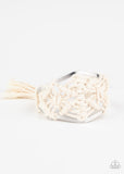 Macrame Mode - White Cuff Bracelet - LOP - 10/20