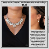 Knockout Queen - White Necklace - Box 9 - White