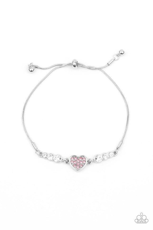 Big-Hearted Beam - Pink Clasp Bracelet - LOP - Dec2020