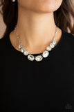 Gorgeously Glacial - White Necklace - Box 5 - White - LOP