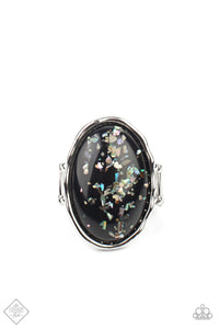 Glittery With Envy - Black Ring - Box 10