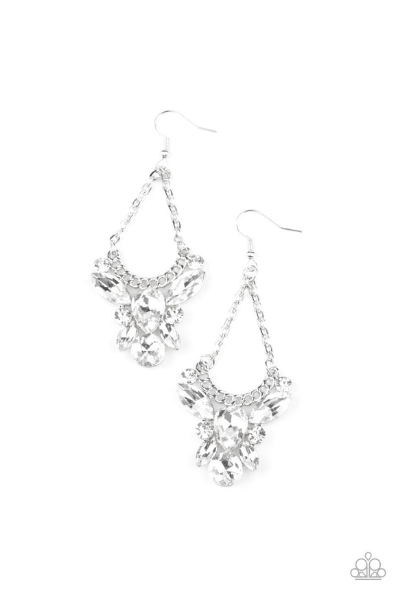 Bling Bouquets - White Earring