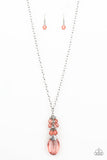 Crystal Cascade - Orange Necklace - Box 6 - Orange