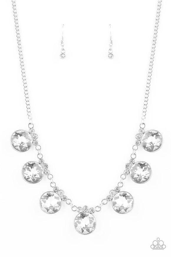 GLOW-Getter Glamour - White Necklace - Box 9 - White - Convention 2020