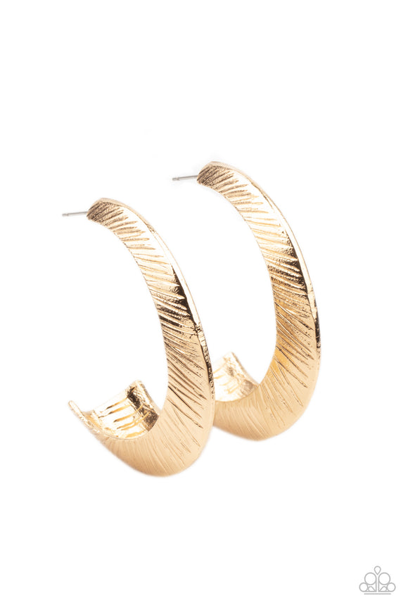I Double Flare You - Gold Hoop Earring