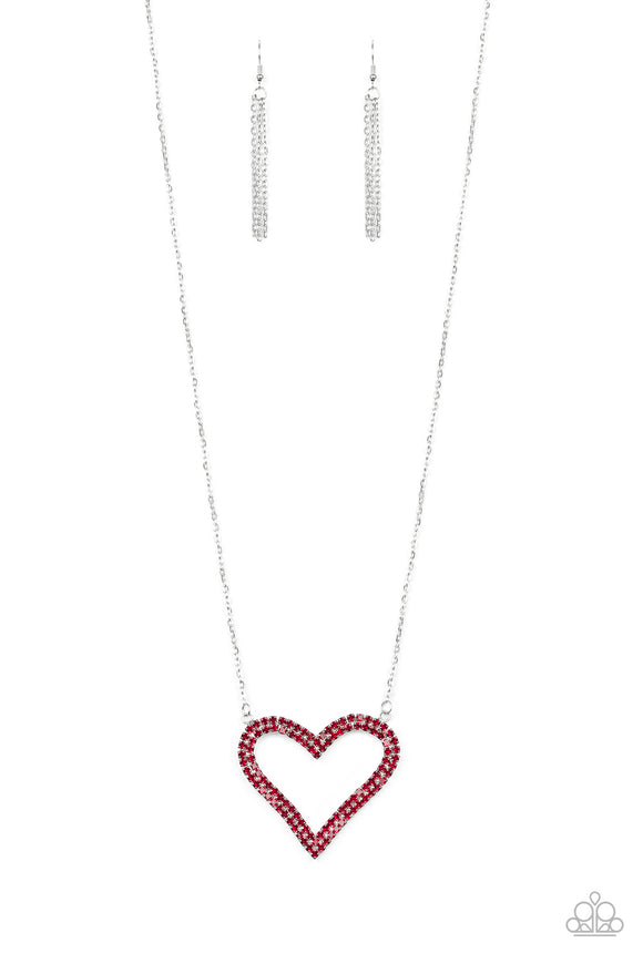 Pull Some HEART-strings - Red Necklace - Box 6 - Red