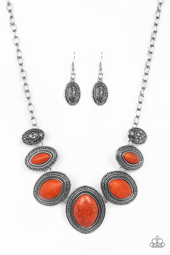 Sierra Serenity - Orange Necklace - Box 3 - Orange