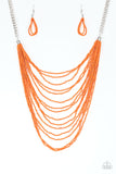 Bora Bombora - Orange Seed Bead Necklace - Box 3 - Orange