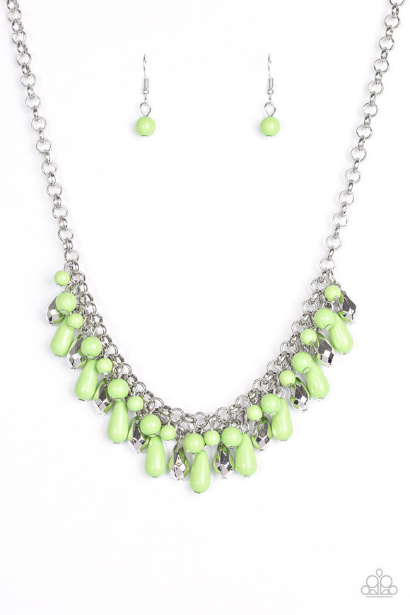 Coastal Cabanas - Green Necklace - Box 6 - Green