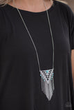Colorfully Colossal - Blue Necklace