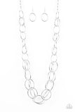 Elegantly Ensnared - Silver Necklace - Box 20 - Silver