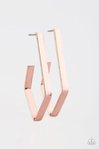 Geo Grand - Copper  Hoop Earrings