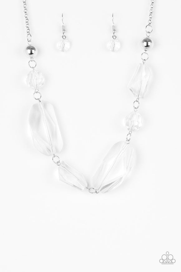 Luminous Luminary - White Necklace - Box 4 - White