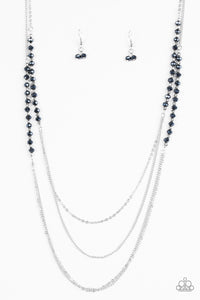 Shimmer Showdown - Blue Necklace - Box 6 - Blue