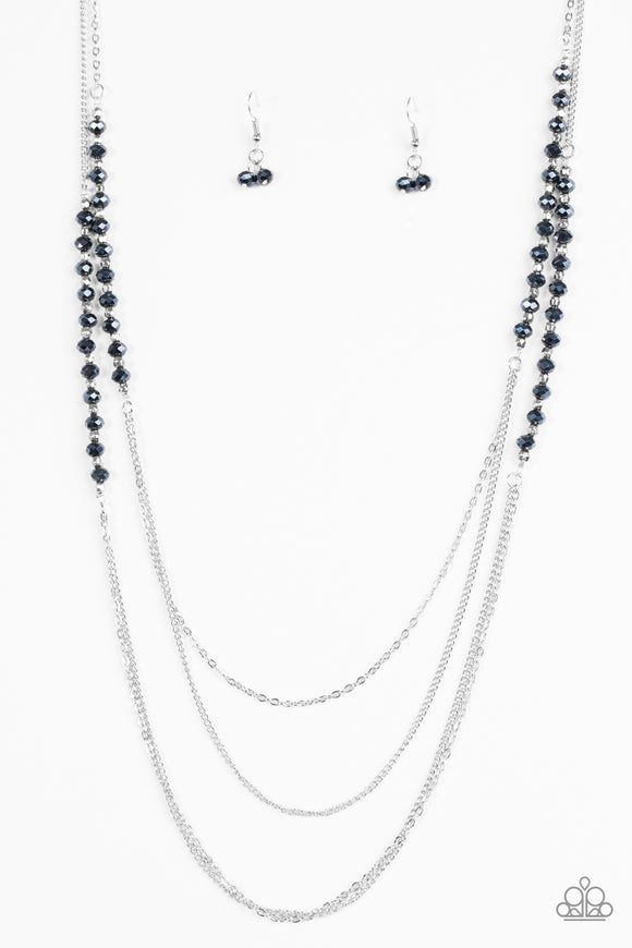 Shimmer Showdown - Blue Necklace - Box 6 - Blue