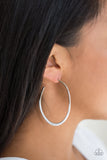 So Seren-DIP-itous - White Hoop Earrings