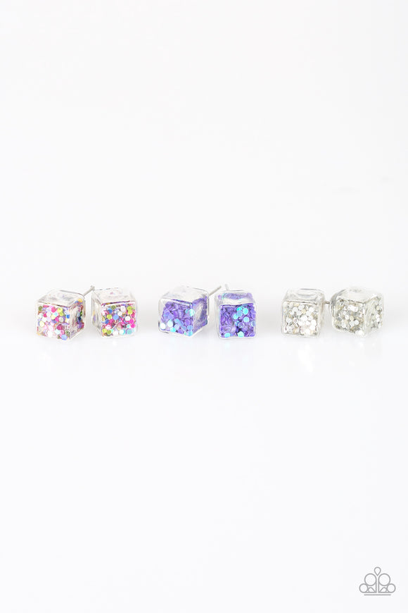 Starlet Shimmer -  Cube Glitter Earring