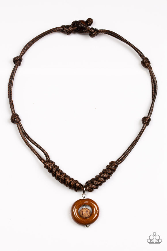 Stylishly Stone Age - Brown Urban Necklace