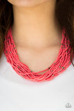 Summer Samba - Orange Seed Bead Necklace - Box 6 - Orange