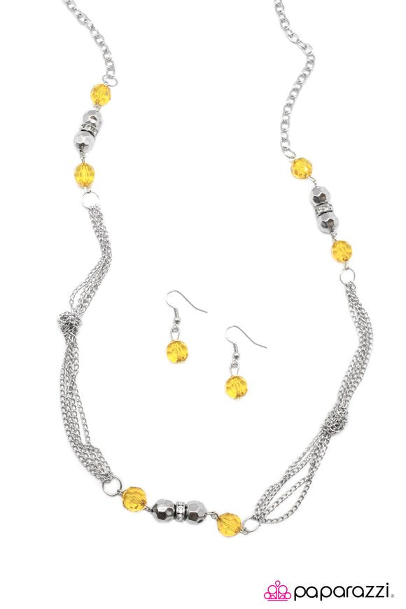 All Dolled Up - Yellow Necklace - Box 3 - Yellow