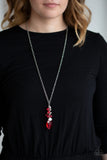 Crystal Cascade - Red Necklace - Box 3 - Red