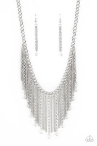 Cue The Fireworks - White Necklace - Box 8 - White