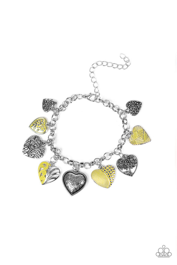 Garden Hearts - Yellow Bracelet