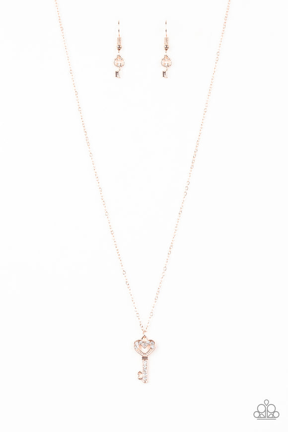 Lock Up Your Valuables - Rose Gold Necklace - Box 1 - Rose Gold