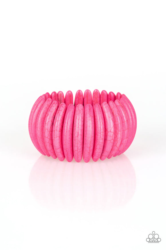 Naturally Nomad - Pink Stretch Bracelet