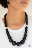Panama Panorama - Black Necklace - Box 12 - Black