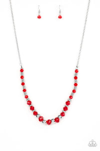 Stratosphere Sparkle - Red Necklace - Box 1 - Red