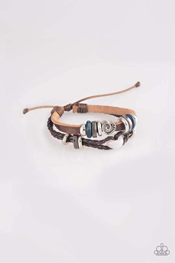 Adventurous - Brown Urban Pull Cord Bracelet