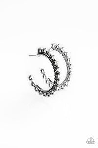 Bohemian Bliss - Silver Hoop Earring