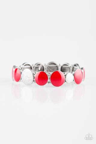 Bubble Blast - Red Stretch Bracelet