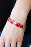 Bubble Blast - Red Stretch Bracelet