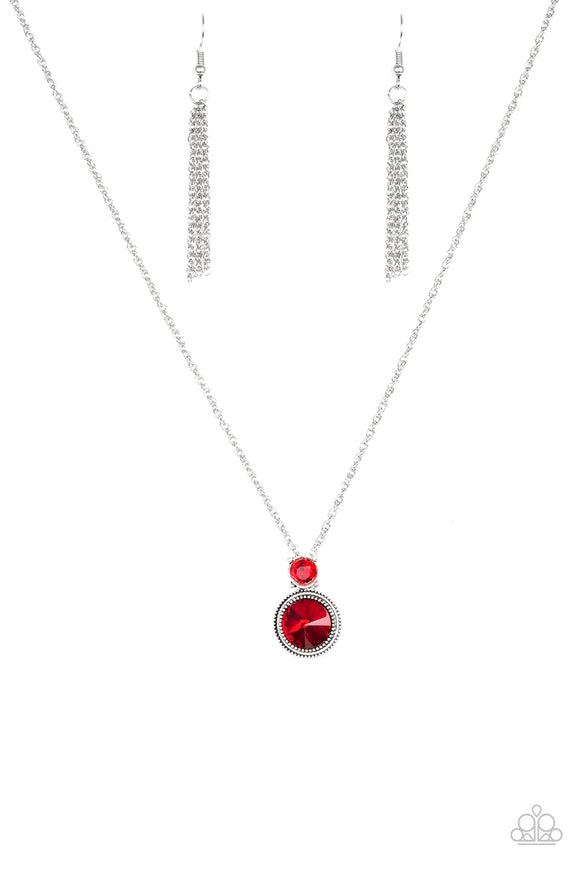 Date Night Dazzle - Red Necklace - Box 6 - Red