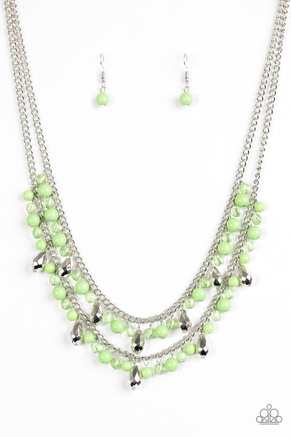 Mardi Gras Glamour - Green Necklace - Box 7 - Green