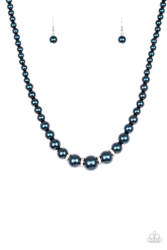 Party Pearls - Blue Necklace - Box 8 - Blue
