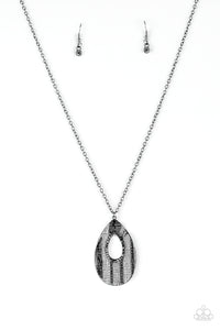 Stop, TEARDROP, and Roll - Black Necklace - Box 9 - Black