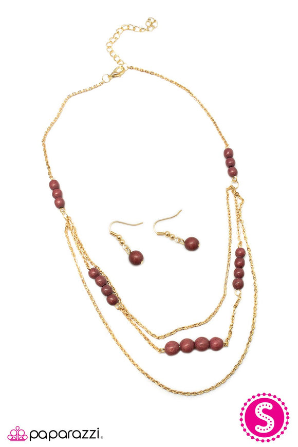 Backwoods Explorer - Red/Marsala Necklace - Box 1 - Red