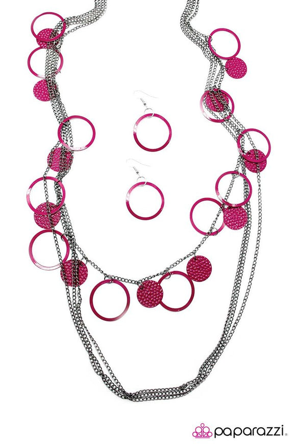 Saturday Night Fever - Pink Necklace - Box 8 - Pink