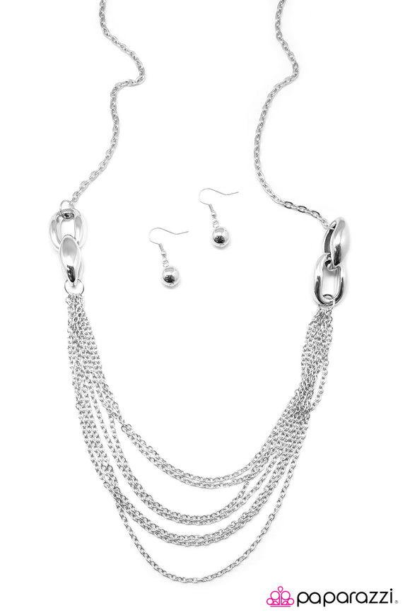 Daringly Debonair - Silver Necklace - Box 14 - Silver