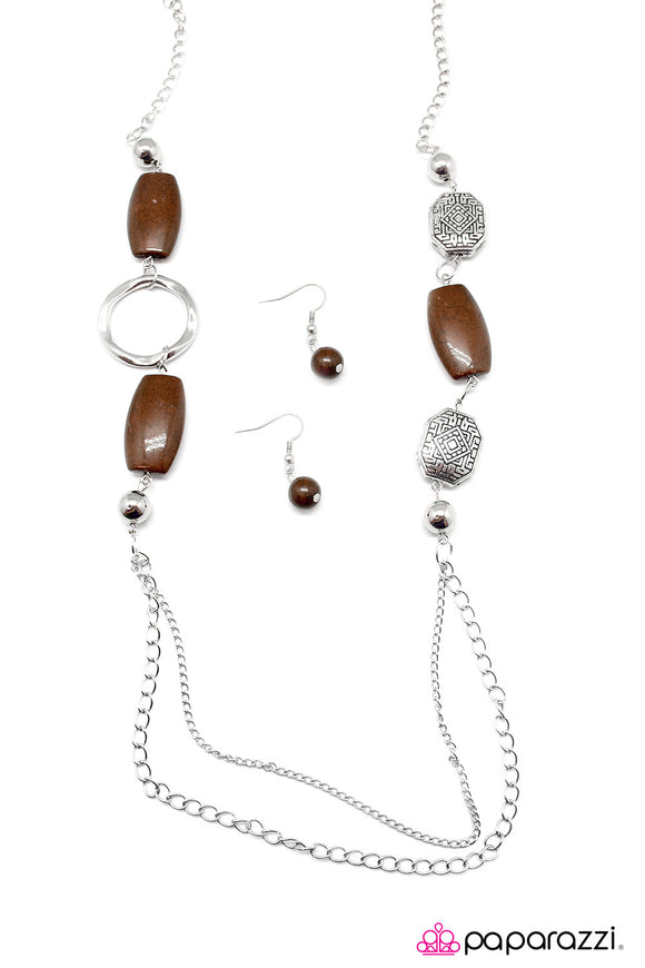 Right On Time - Brown Necklace - Box 3 - Brown