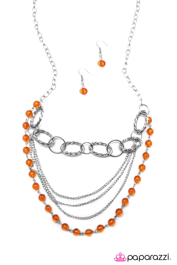 A Subtle Reminder - Orange Necklace - Box 5 - Orange